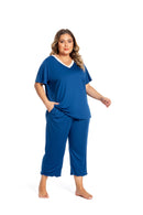 Ladies V-Neck Short-Sleeved Top