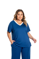 Ladies V-Neck Short-Sleeved Top