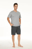 Men’s V-neck Shirt and Shorts