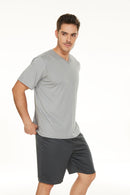 Men’s V-neck Shirt and Shorts