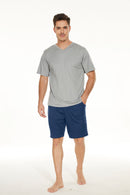 Men’s V-neck Shirt and Shorts